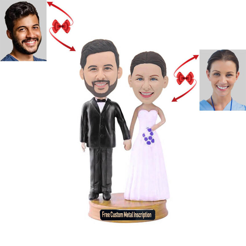 Wedding Couple (Bride and Groom) Custom Bobblehead