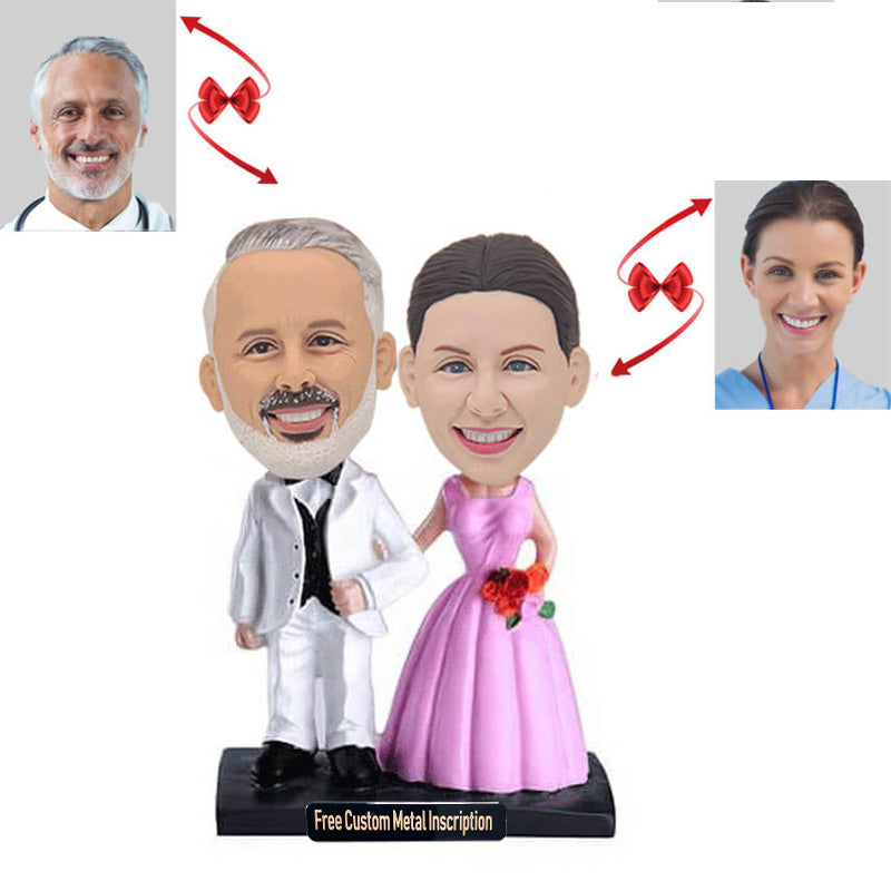 Wedding Couple Custom Bobbleheads