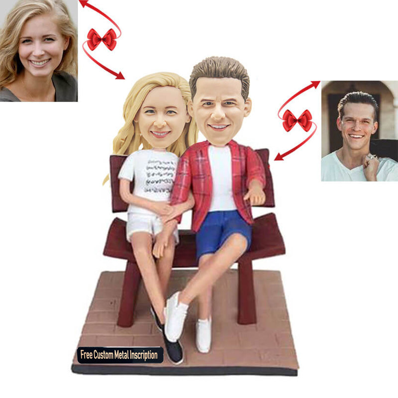 Couple In The Chair Custom Bobblehead