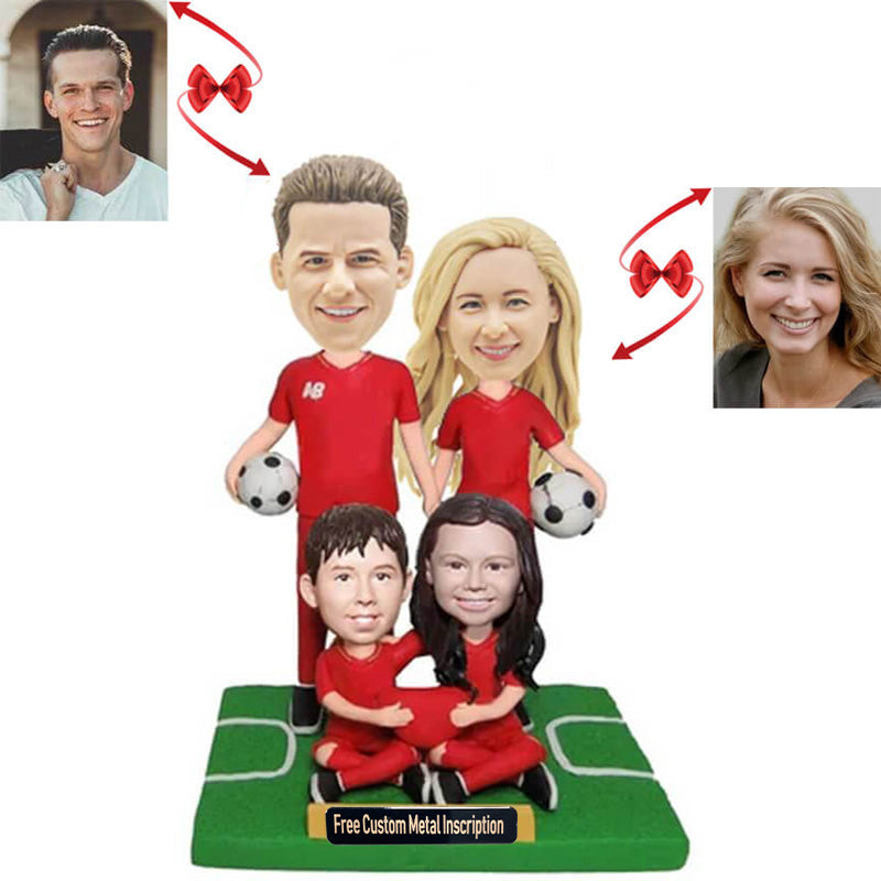 Family of Four Sports Custom Bobbleheads