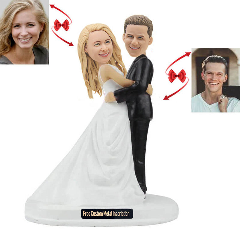 Hug Me Wedding Custom Bobblehead