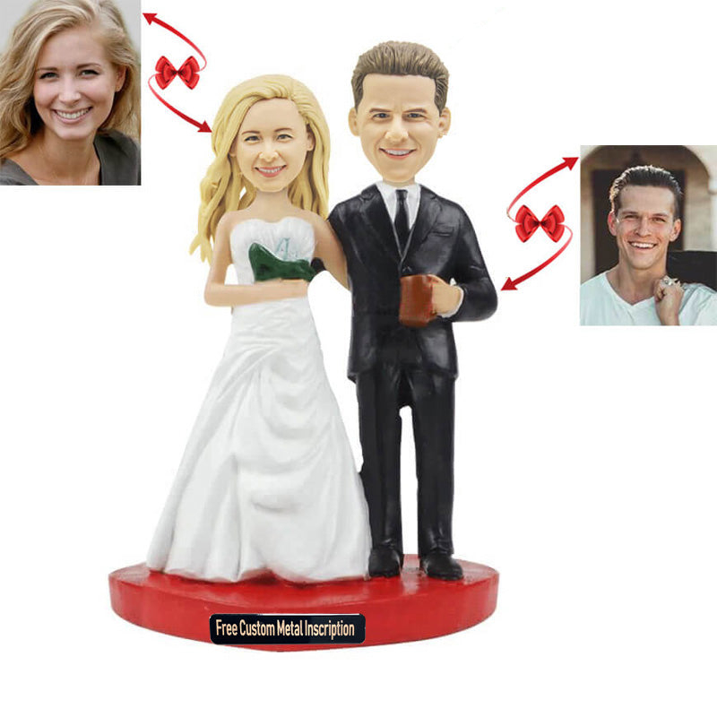 High-heeled Shoes And Mug Wedding Custom Bobblehead