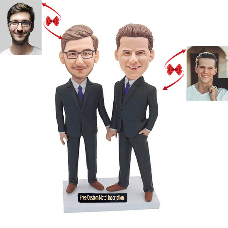 Male Same-sex Couple Custom Bobblehead