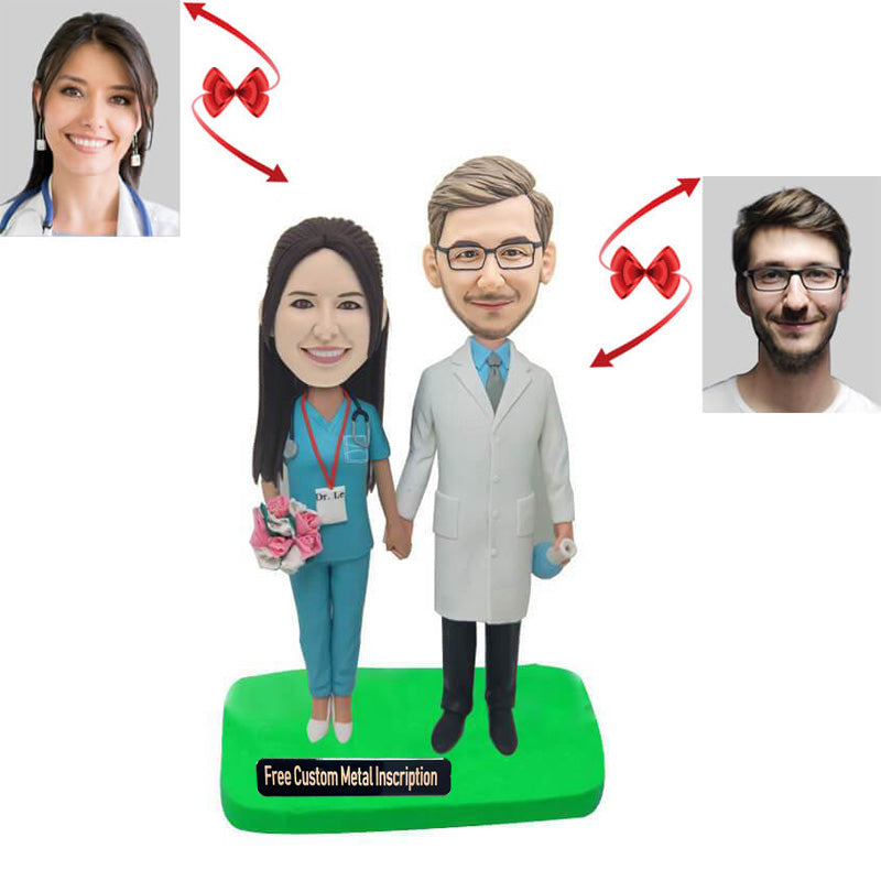 Weddings for Doctors Couples Custom Bobblehead