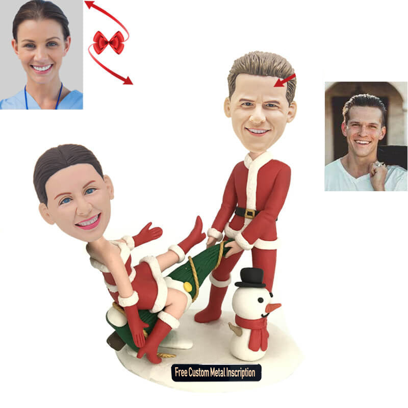 Christmas Couple Custom Bobbleheads