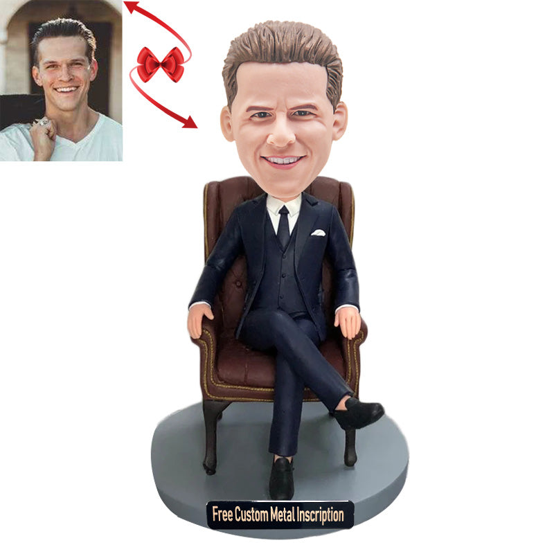 A Successful Boss Custom Bobblehead with Free Metal Inscription