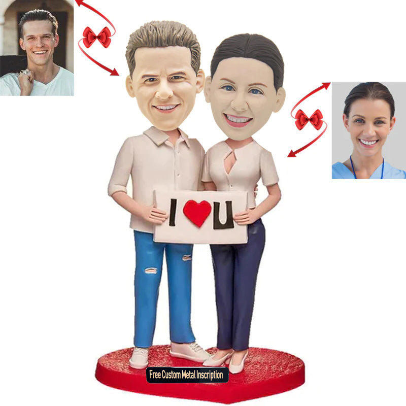 Affectionate Lovers Custom Bobblehead