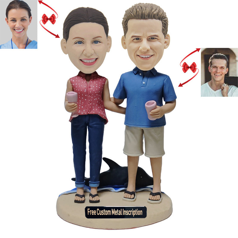 At The Dolphin Bay Custom Bobblehead with Free Metal Inscription