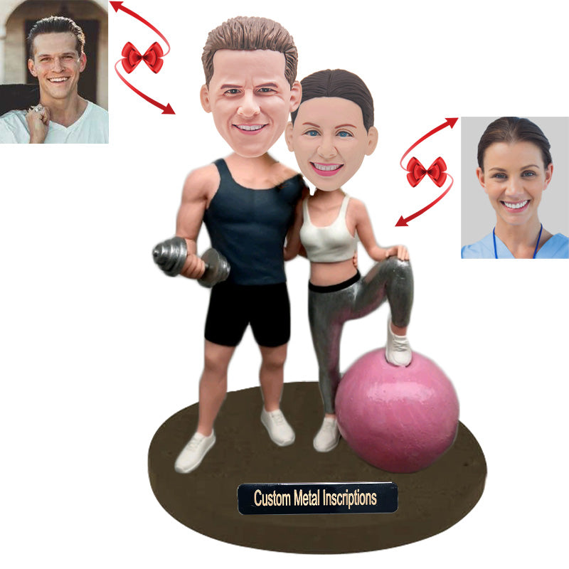 Couple Yoga Custom Bobblehead