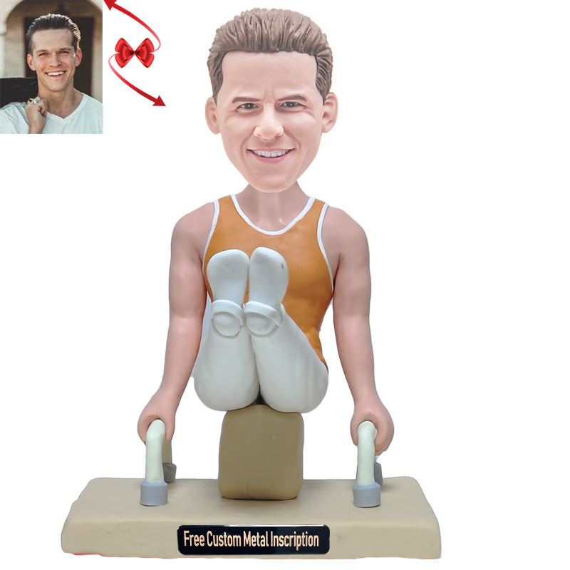 Gymnast Custom Bobblehead with Free Metal Inscription