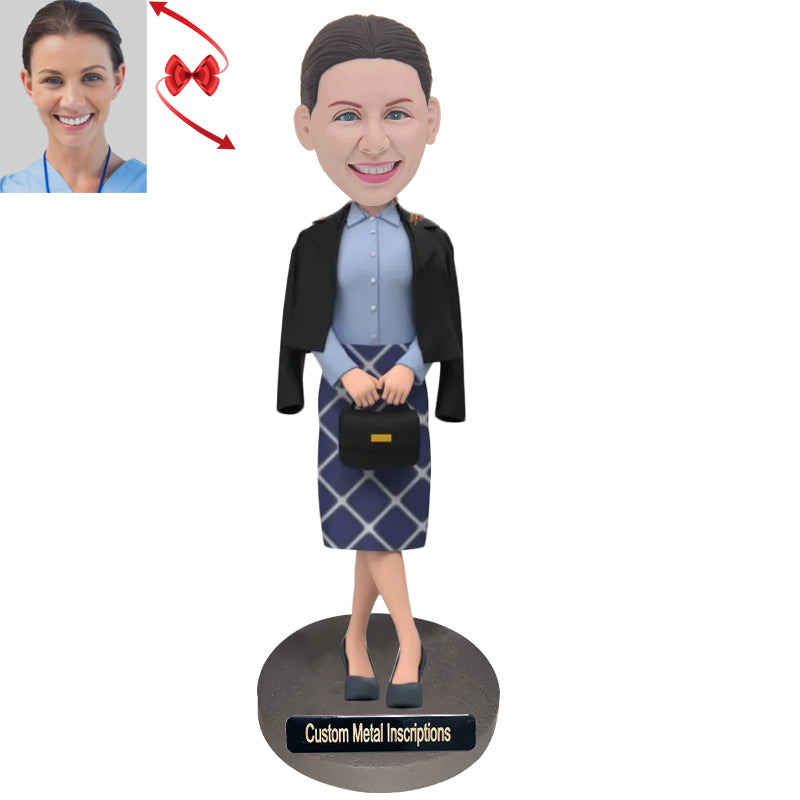 Intellectual Woman Custom Bobblehead