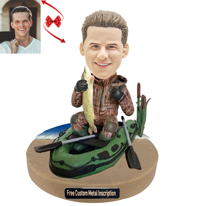 Man's fishing kayak Custom Bobblehead
