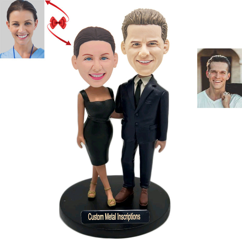 Noble Couple Custom Bobblehead