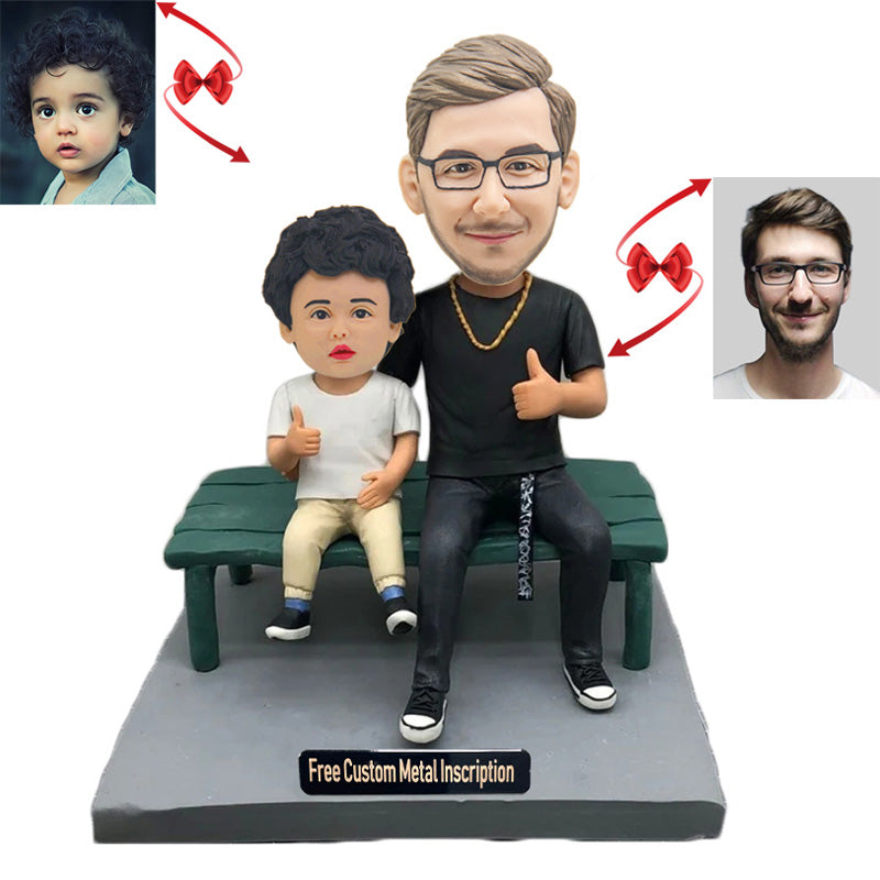The Best Father and Son Custom Bobblehead