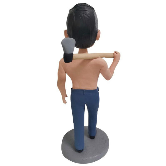 Muscled Man With Axe Custom Bobbleheadd