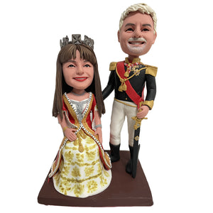 Couples in Royal Costume Custom Bobblehead