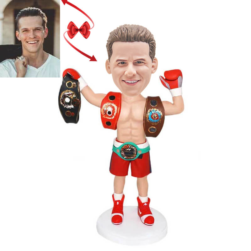 Golden Belt Boxing King Custom Bobblehead