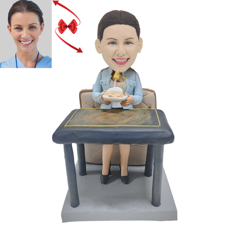 Mom Frying Pan Bobblehead - Chef Mother Gift