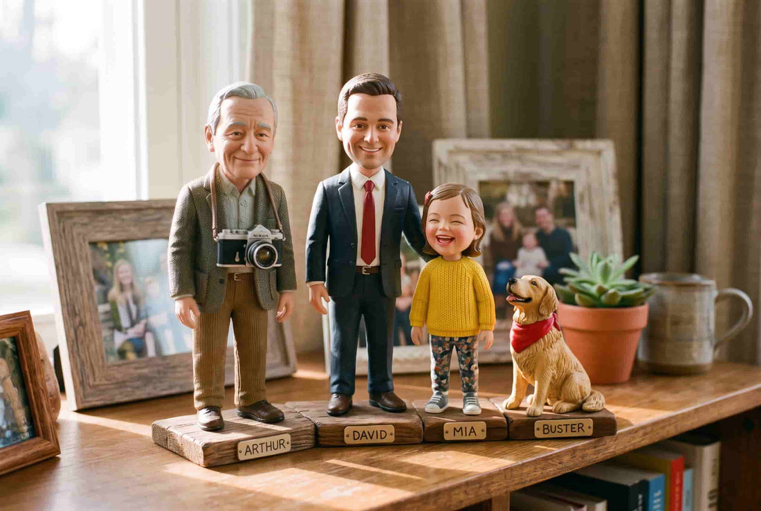 A family's bobblehead