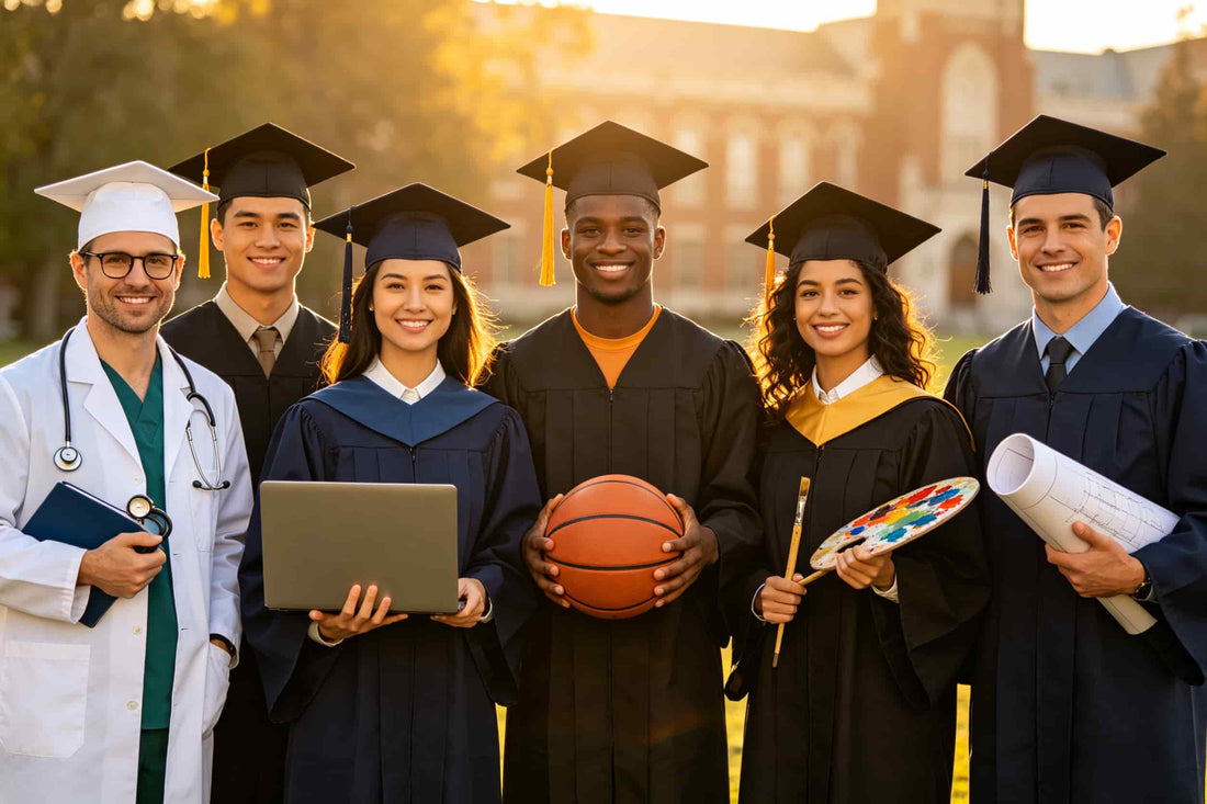 Graduates from different majors
