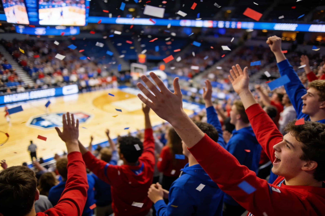 Basketball game scene
