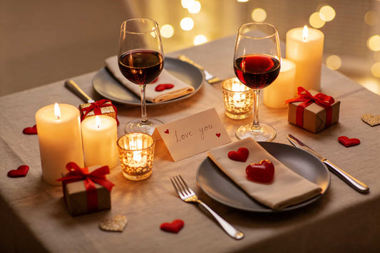 Romantic candlelight dinner