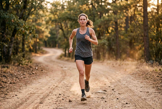 a woman running outdoors