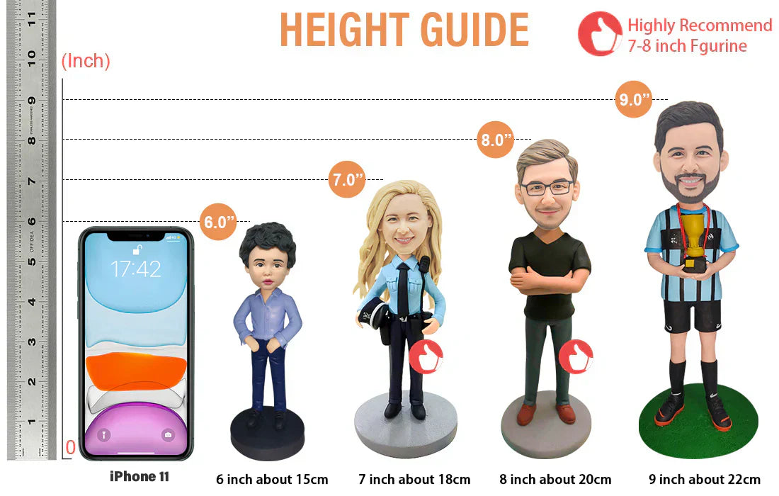 bobblehead height guide
