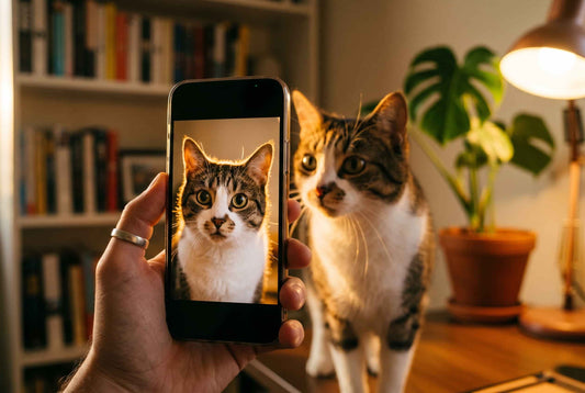taking photo of cat