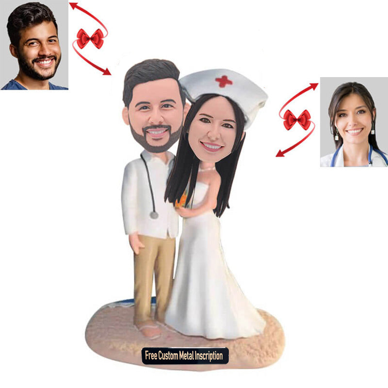 Wedding Cake Topper Doctors And Nurses Custom Bobblehead