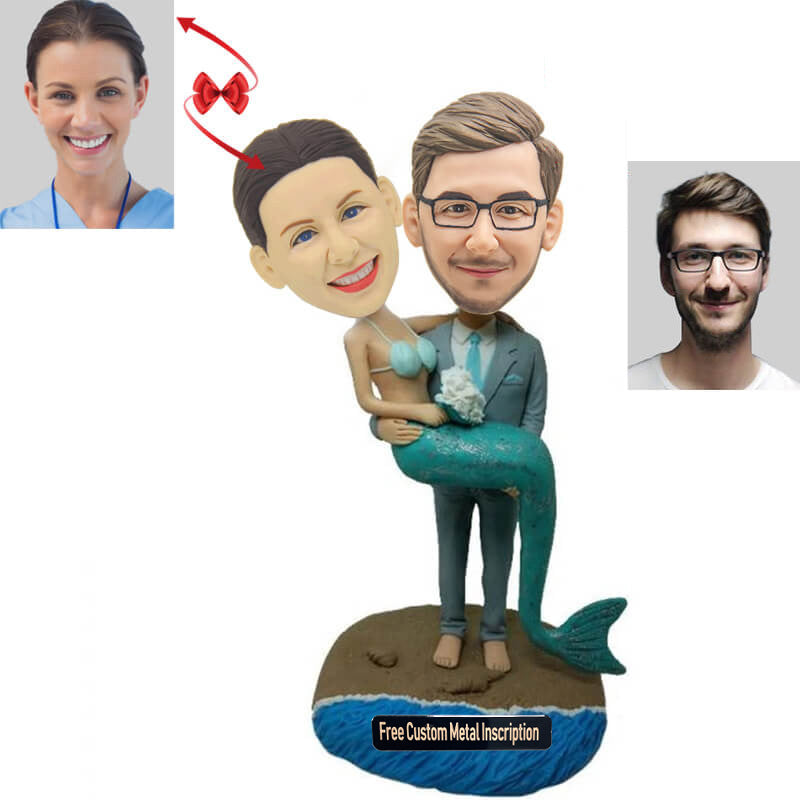 Mermaid Couple Custom Bobblehead