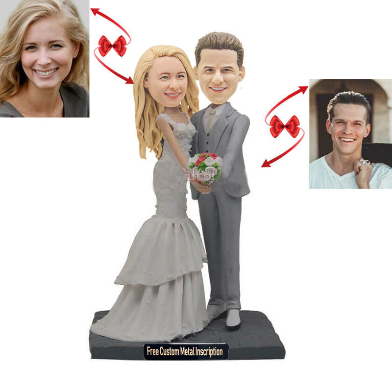 Perfect Wedding With Flowers Custom Bobblehead