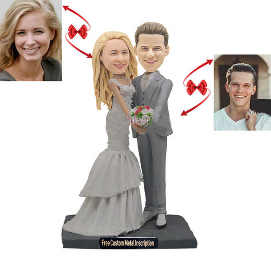 Perfect Wedding With Flowers Custom Bobblehead