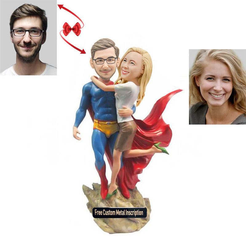 Super Dad & Mom Custom Bobblehead