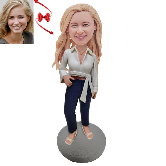 A Lady in Irregular Shirts Custom Bobblehead