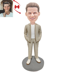 A Man in Relaxed Fit Custom Bobblehead