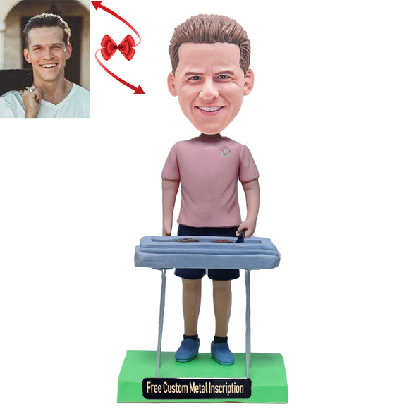 Barbecue Master Custom Bobblehead with Free Metal Inscription