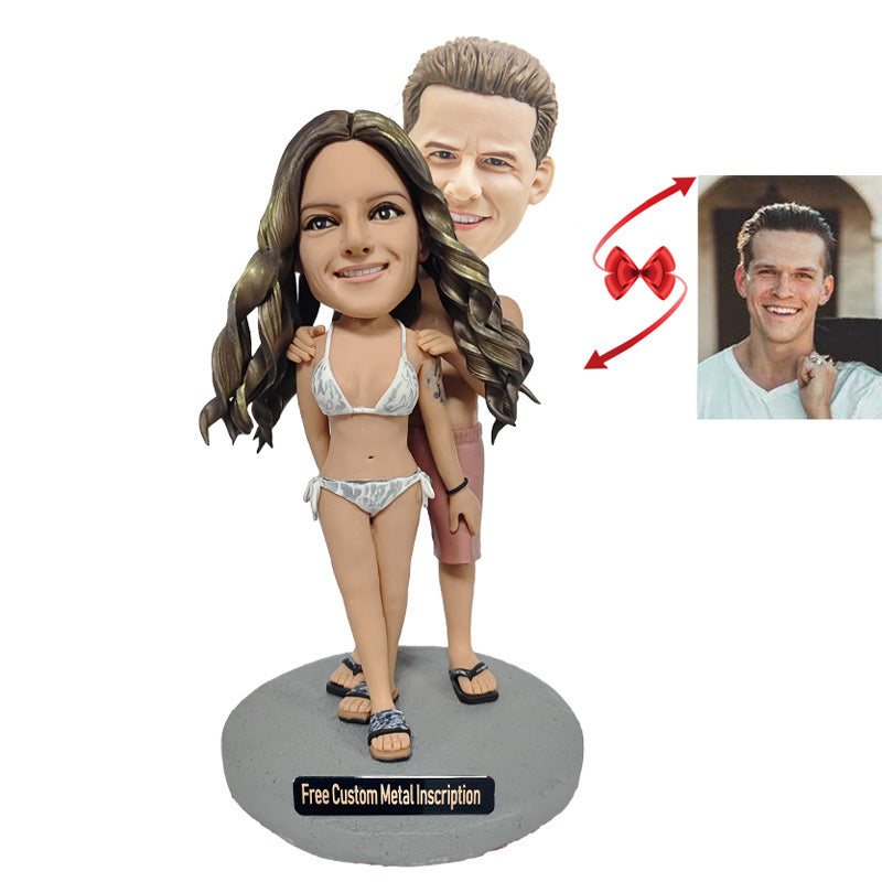 Bikini Beach Couples Custom Bobblehead