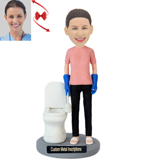 Cleaning Auntie  Custom Bobblehead