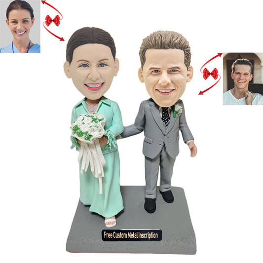 Engaged Couple Custom Bobblehead