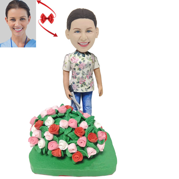 Florist Girl Custom Bobblehead