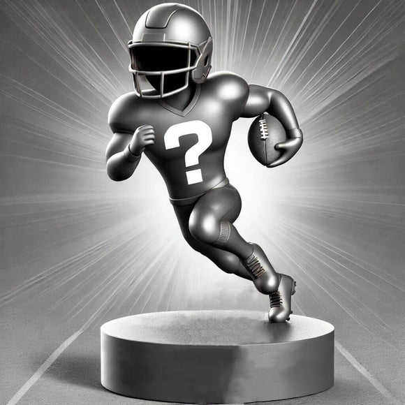Fully Customizable Football 1-Person Custom Bobblehead with Free Metal Inscription