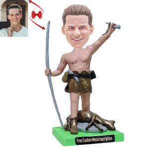 Hunter with Bugle Call Custom Bobblehead with Free Metal Inscription