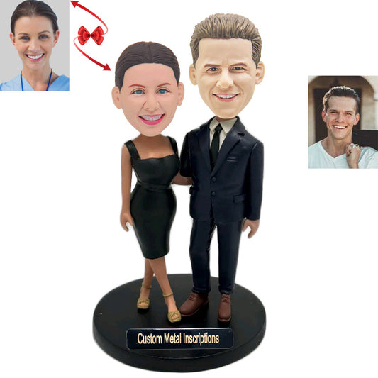 Noble Couple Custom Bobblehead