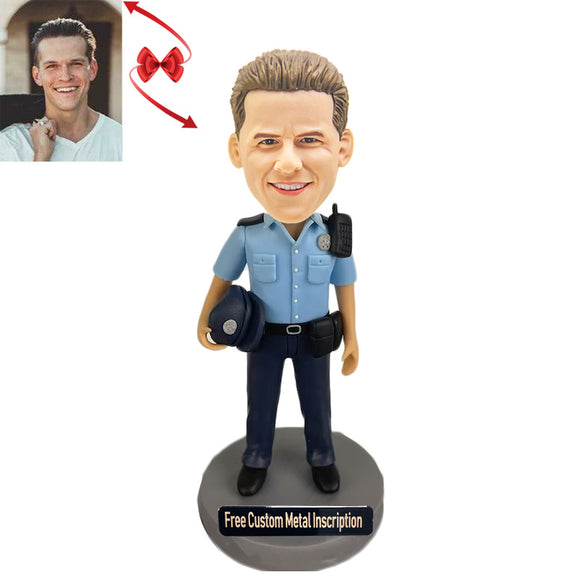 Outstanding Police Officer Custom Bobblehead with Free Metal Inscription