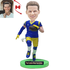 Rugby Player Custom Bobblehead Custom Bobblehead with Free Metal Inscription