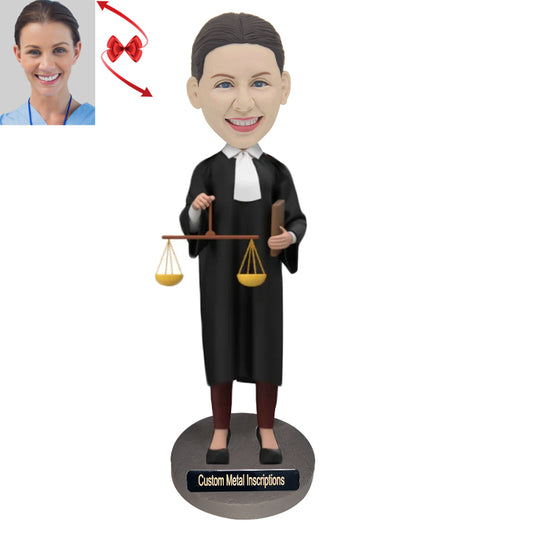 Woman Judge  Custom Bobblehead