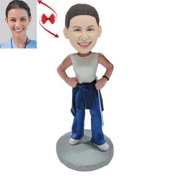 Women Who Run and Exercise Custom Bobblehead