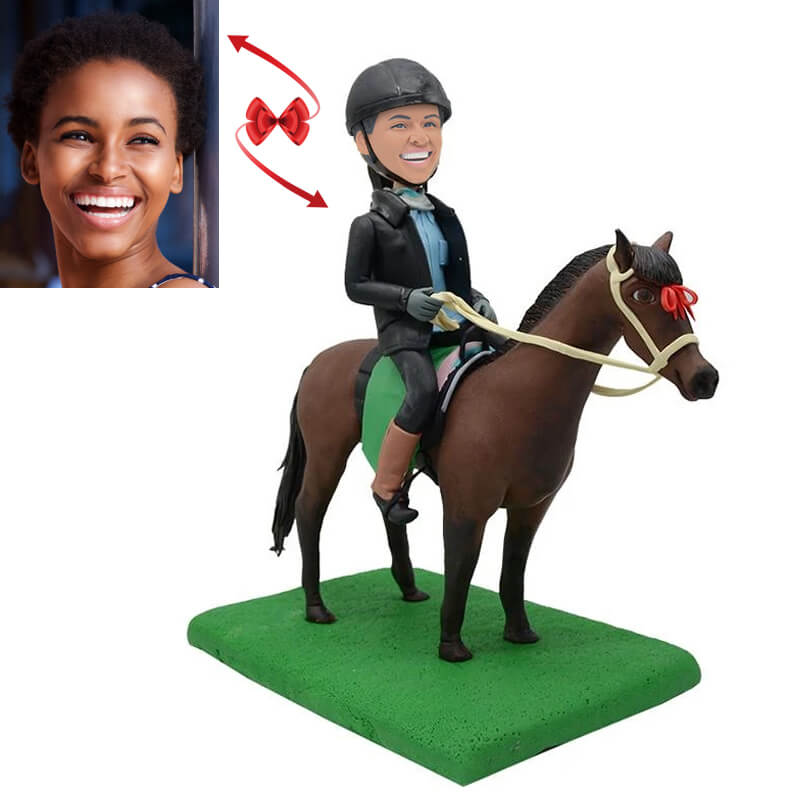 Bobblehead Racing Custom Race Horse Bobbleheads | Personalized Jockey & Horse Gift ...