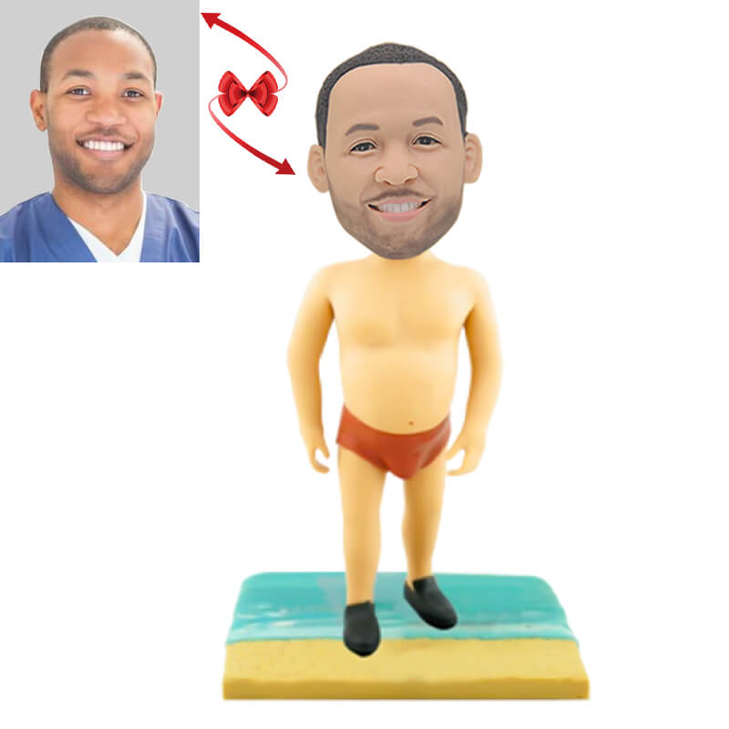 Man With Beachwear Custom Bobblehead